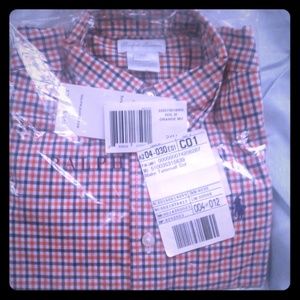 Polo Long Sleeved Shirt & White Sweater Vest